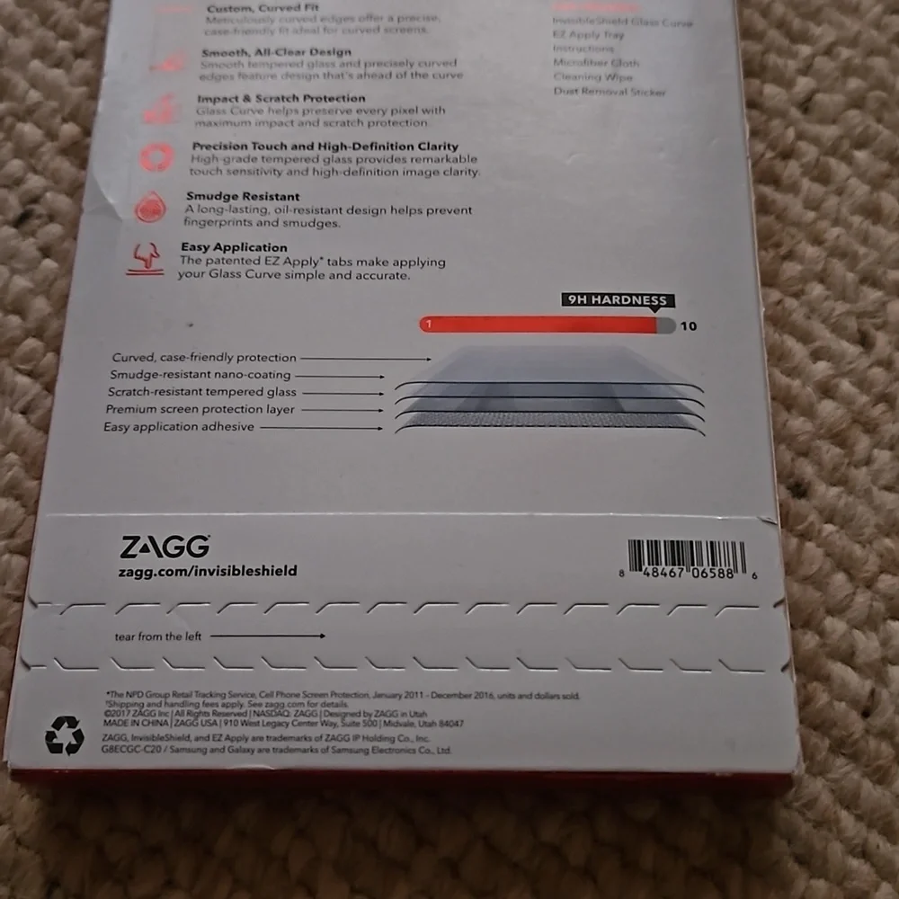 ZAGG Invisible shield glass curve Screen Protector NWB